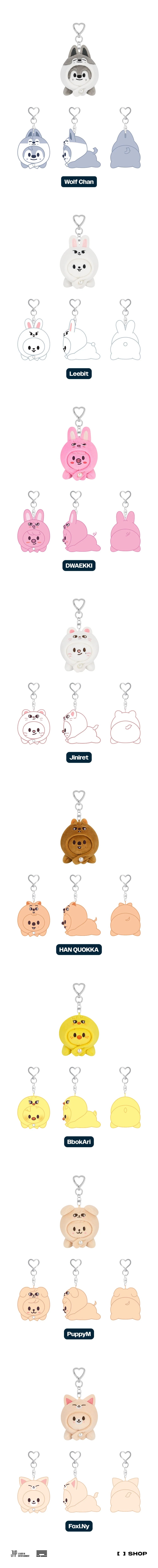 *PREORDER* STRAY KIDS - dominATE : celebrATE WORLD TOUR OFFICIAL MD SKZOO KEYRING LYING VER