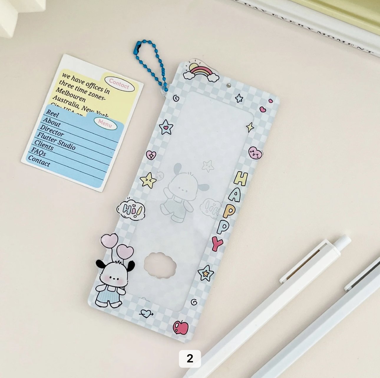 4-cut Photo Card Holder Acrylic Frame - Sweet Puppy-SQ2122811