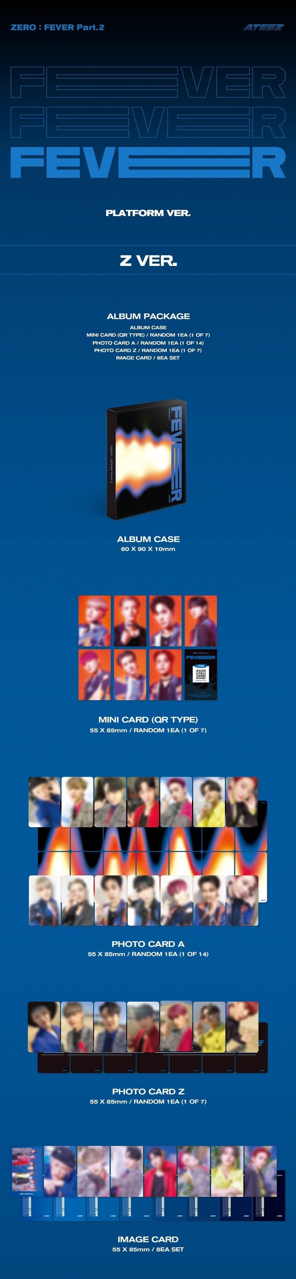 ATEEZ - 6th Mini Album [ZERO : FEVER Part.2] (A Ver. / Z Ver. / Diary Ver.) (PLATFORM Ver.)-SQ3160234