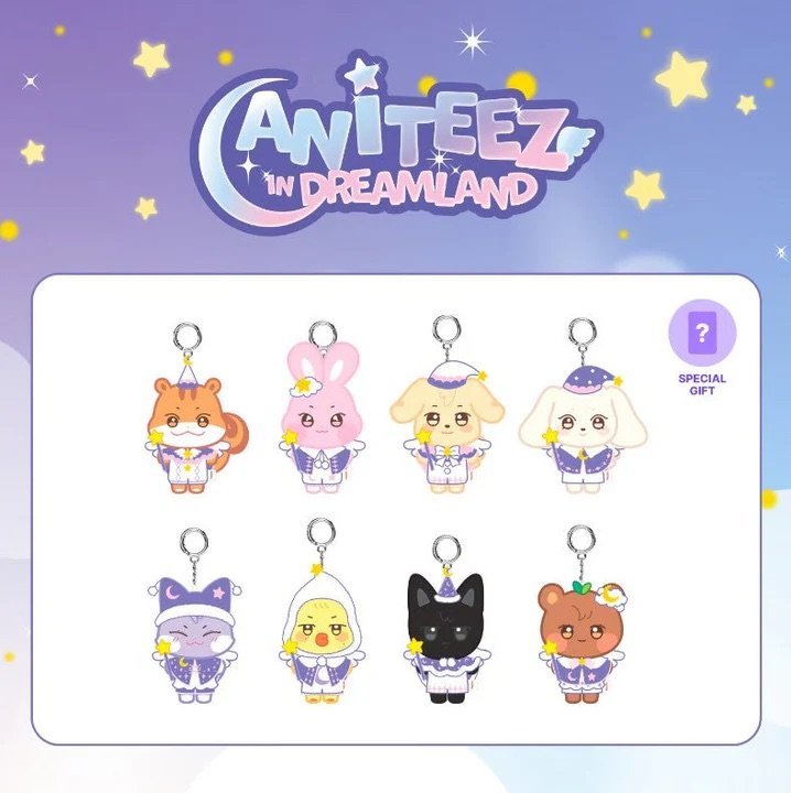 *PREORDER* ATEEZ [Aniteez in Dreamland] - OFFICIAL MD Plush Keyring Guardian Angel-SQ0366466