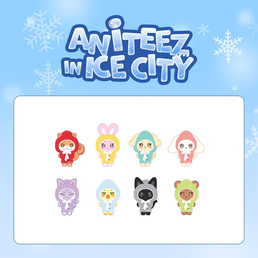 ATEEZ X ANITEEZ IN ICE CITY OFFICIAL MD PLUSH DOLL COVER (A VER, B VER)-SQ5309971