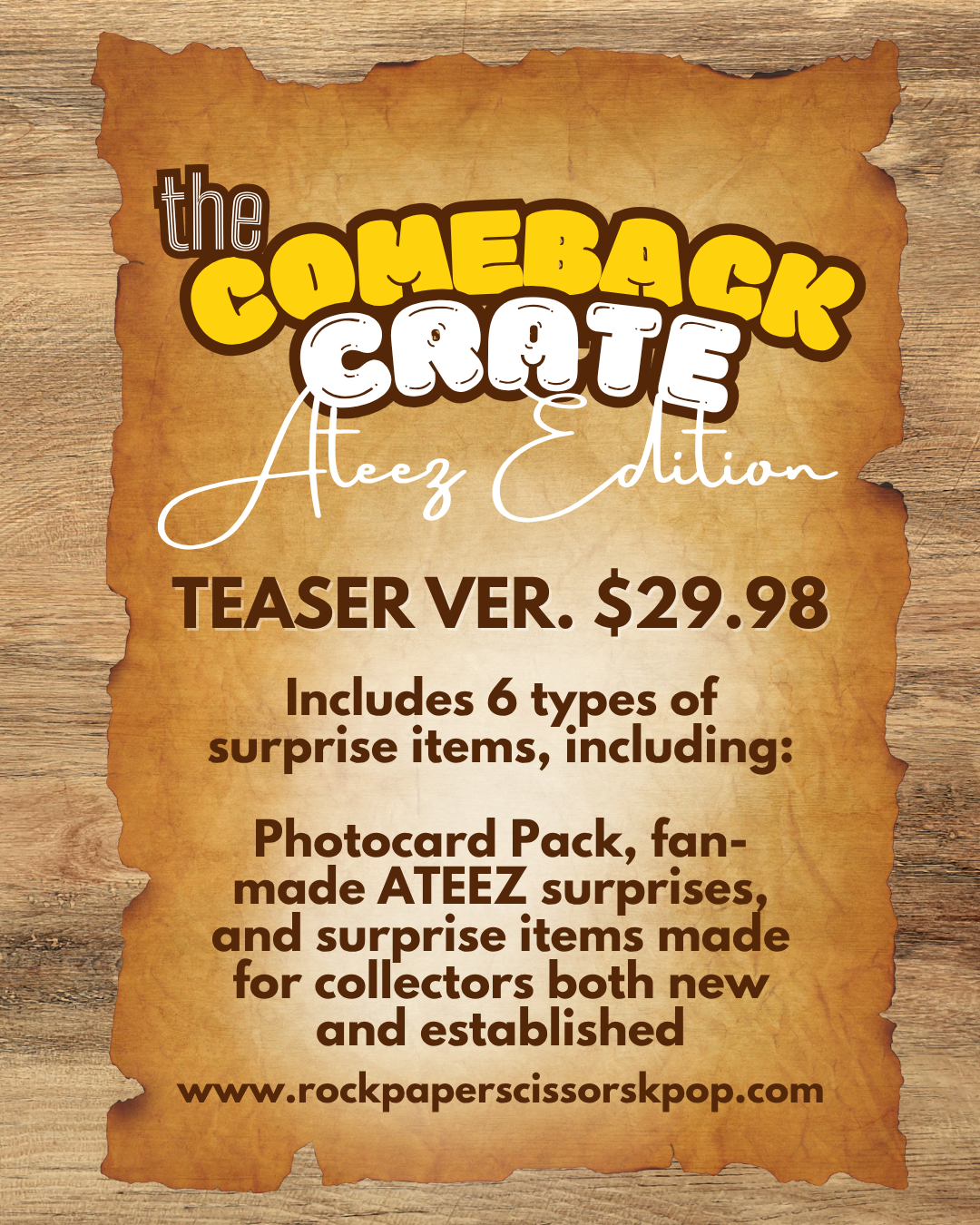 *PREORDER* The Comeback Crate - ATEEZ Edition!