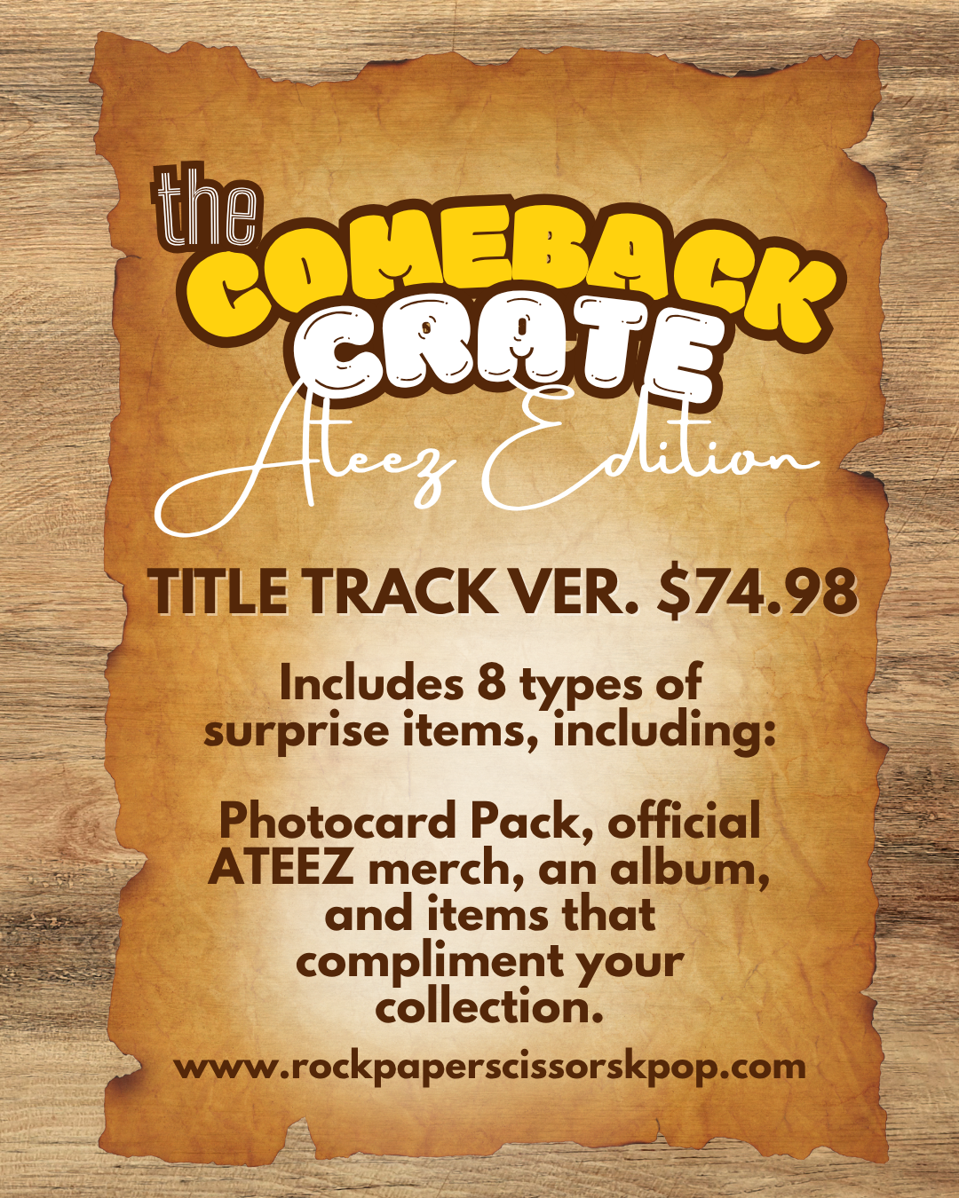 *PREORDER* The Comeback Crate - ATEEZ Edition!
