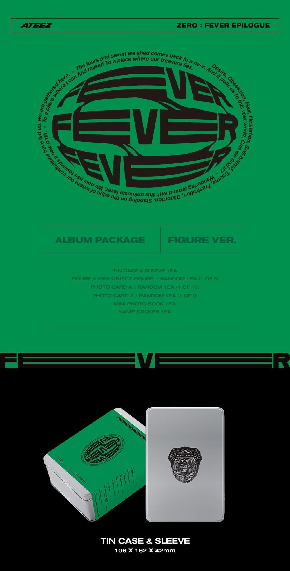 *KQ SHOP BENEFIT POB* ATEEZ - 1st Repackage Album [ZERO : FEVER EPILOGUE] (Diary Ver.) (FIGURE Ver.)-SQ5212213