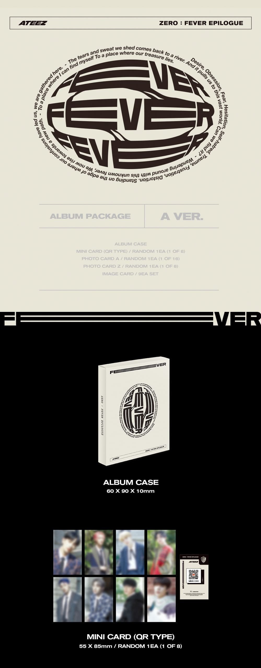 *WITHMUU BENEFIT* ATEEZ - 1st Repackage [ZERO : FEVER EPILOGUE] (A Ver. / Z Ver.) (PLATFORM Ver.)-SQ9320215