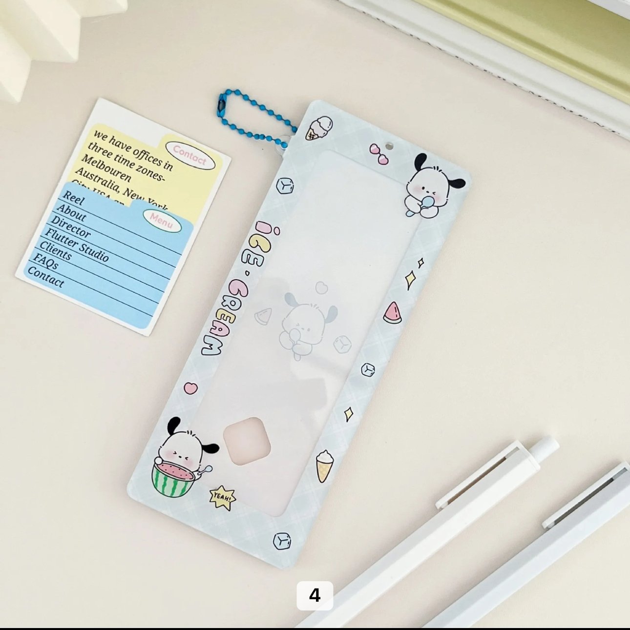 4-cut Photo Card Holder Acrylic Frame - Sweet Puppy-SQ2122811