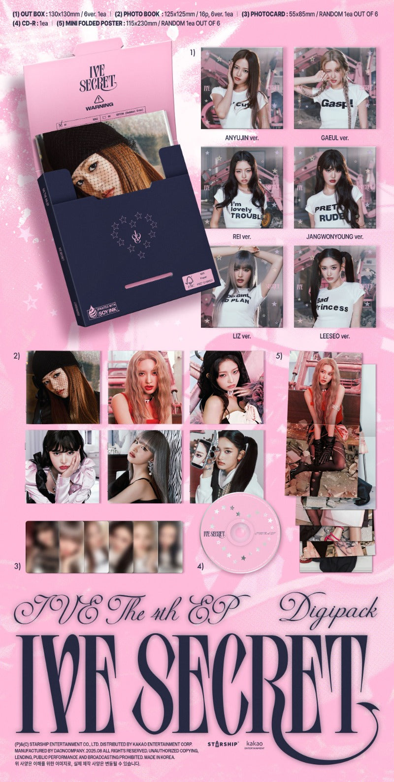 IVE 4th EP Album [IVE SECRET] (All Versions)