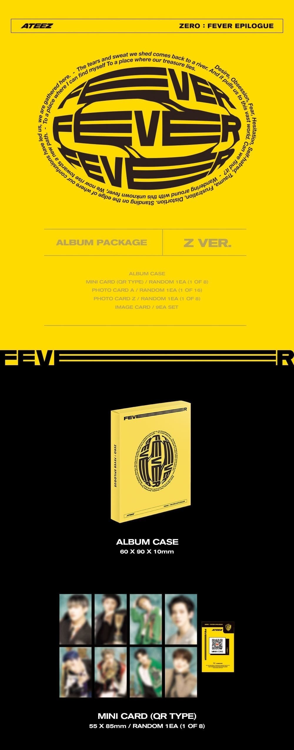 *WITHMUU BENEFIT* ATEEZ - 1st Repackage [ZERO : FEVER EPILOGUE] (A Ver. / Z Ver.) (PLATFORM Ver.)-SQ9320215