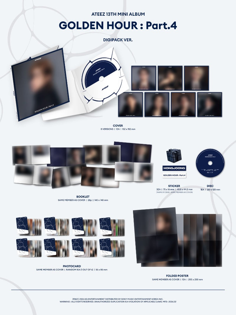 ATEEZ - GOLDEN HOUR : Part.4 [13th Mini Album - Digipack Ver.]