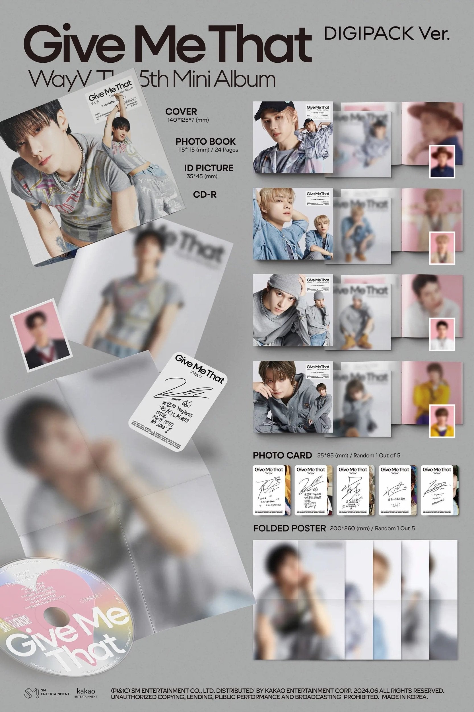 WAYV - 5TH MINI ALBUM - GIVE ME THAT (DIGIPACK VER.)-SQ1601204