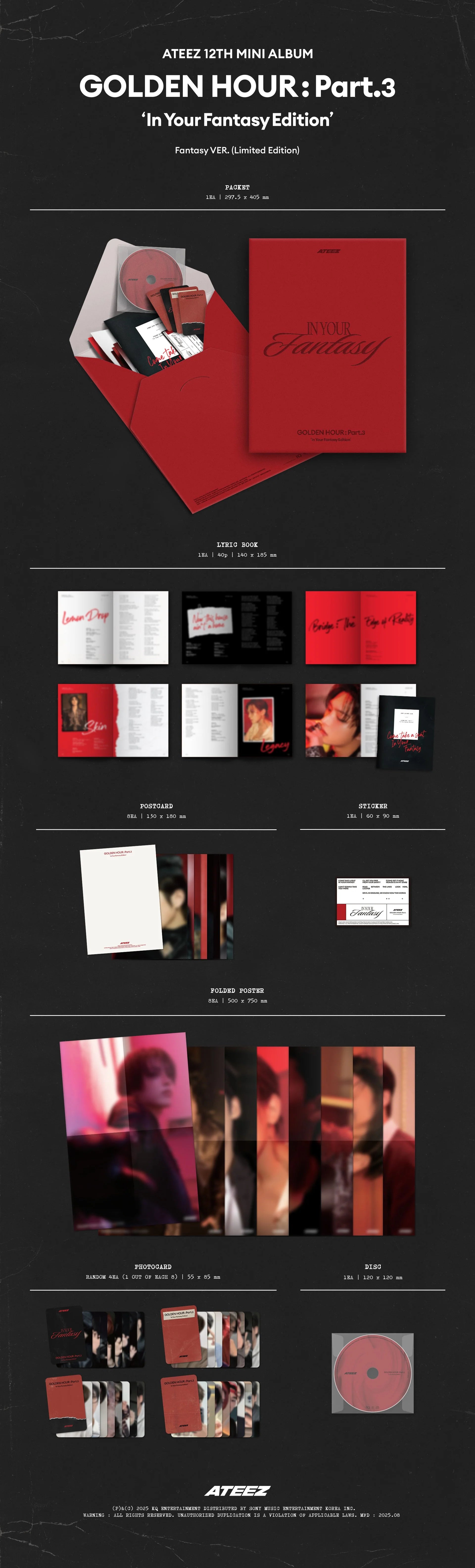 *PREORDER* ATEEZ - GOLDEN HOUR : PART.3 IN YOUR FANTASY EDITION FANTASY VER (LIMITED EDITION)
