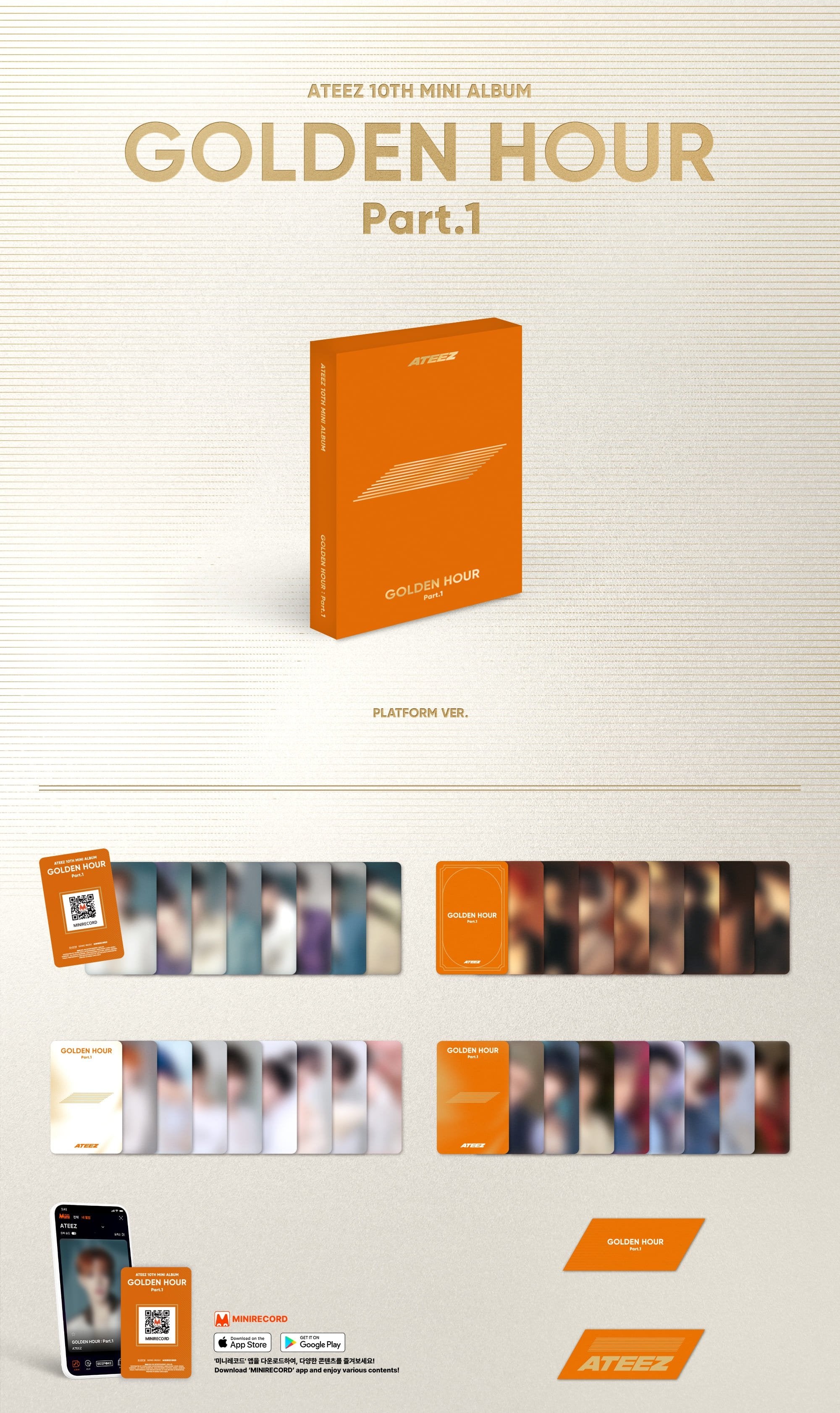 ATEEZ 10th Mini Album [GOLDEN HOUR : Part.1] (PLATFORM VER)