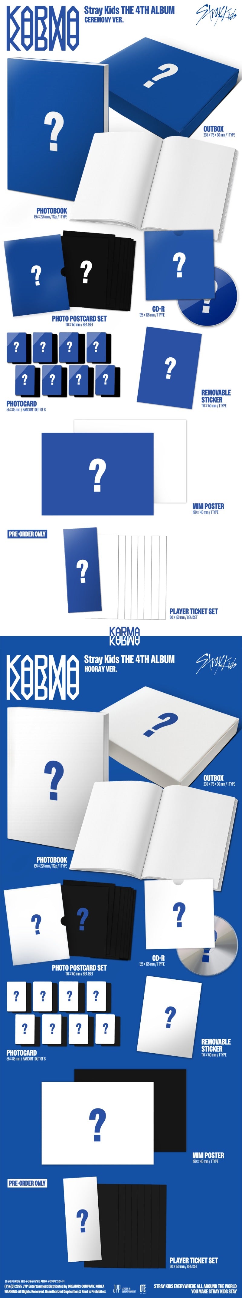 *PREORDER* Stray Kids 4th Full Album [KARMA] (CEREMONY VER / HOORAY Ver.)