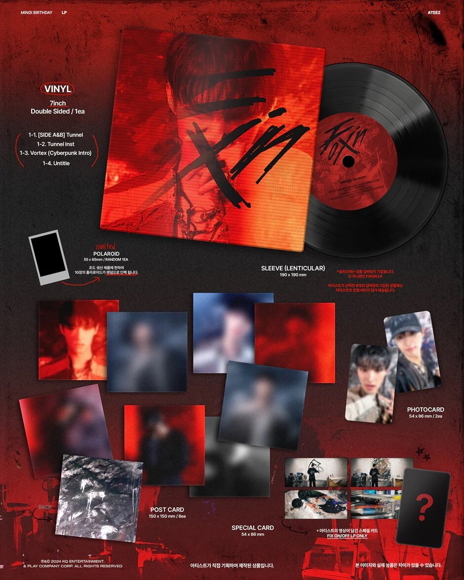 ATEEZ MINGI - MINGI LP : FIX ON/OFF BIRTHDAY OFFICIAL MD
