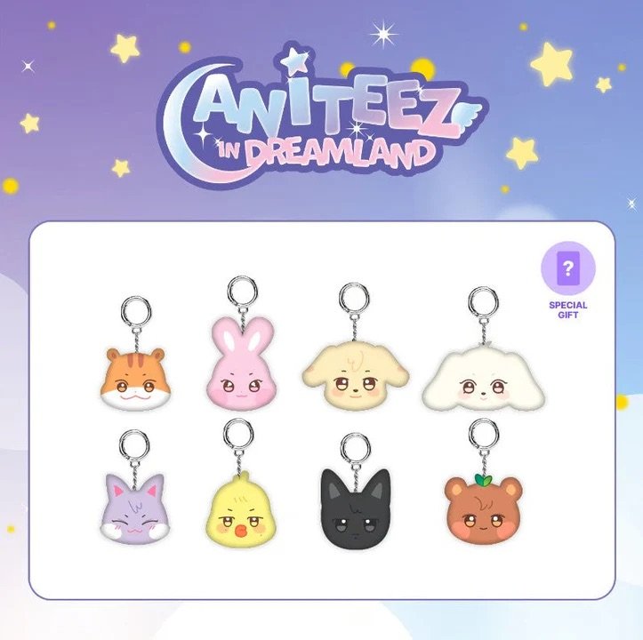 *PREORDER* ATEEZ [Aniteez in Dreamland] - OFFICIAL MD MINI FACE KEYRING-SQ3515090