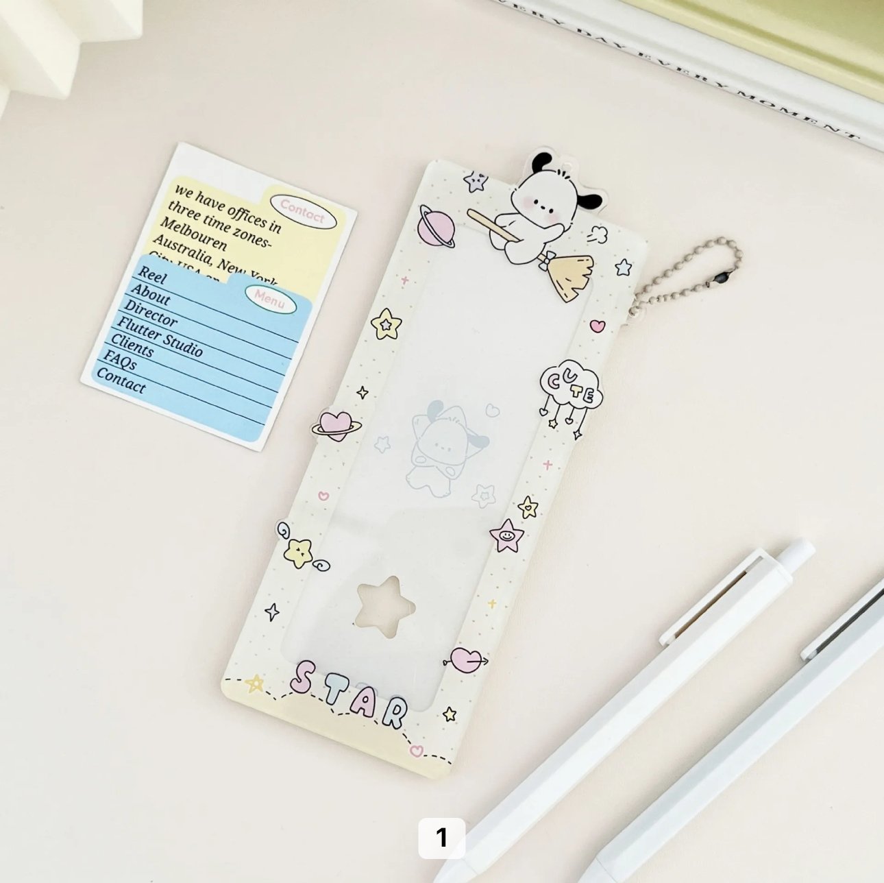 4-cut Photo Card Holder Acrylic Frame - Sweet Puppy-SQ2122811