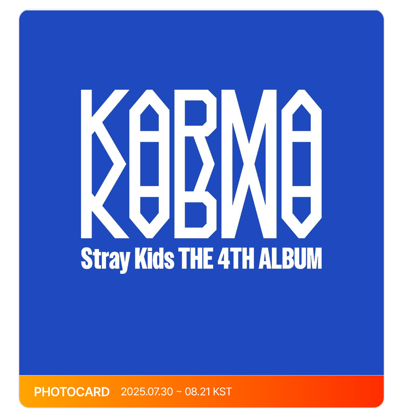 *MAKESTAR 1.0 BENEFIT* Stray Kids 4th Full Album [KARMA] (ACCORDION Ver.)