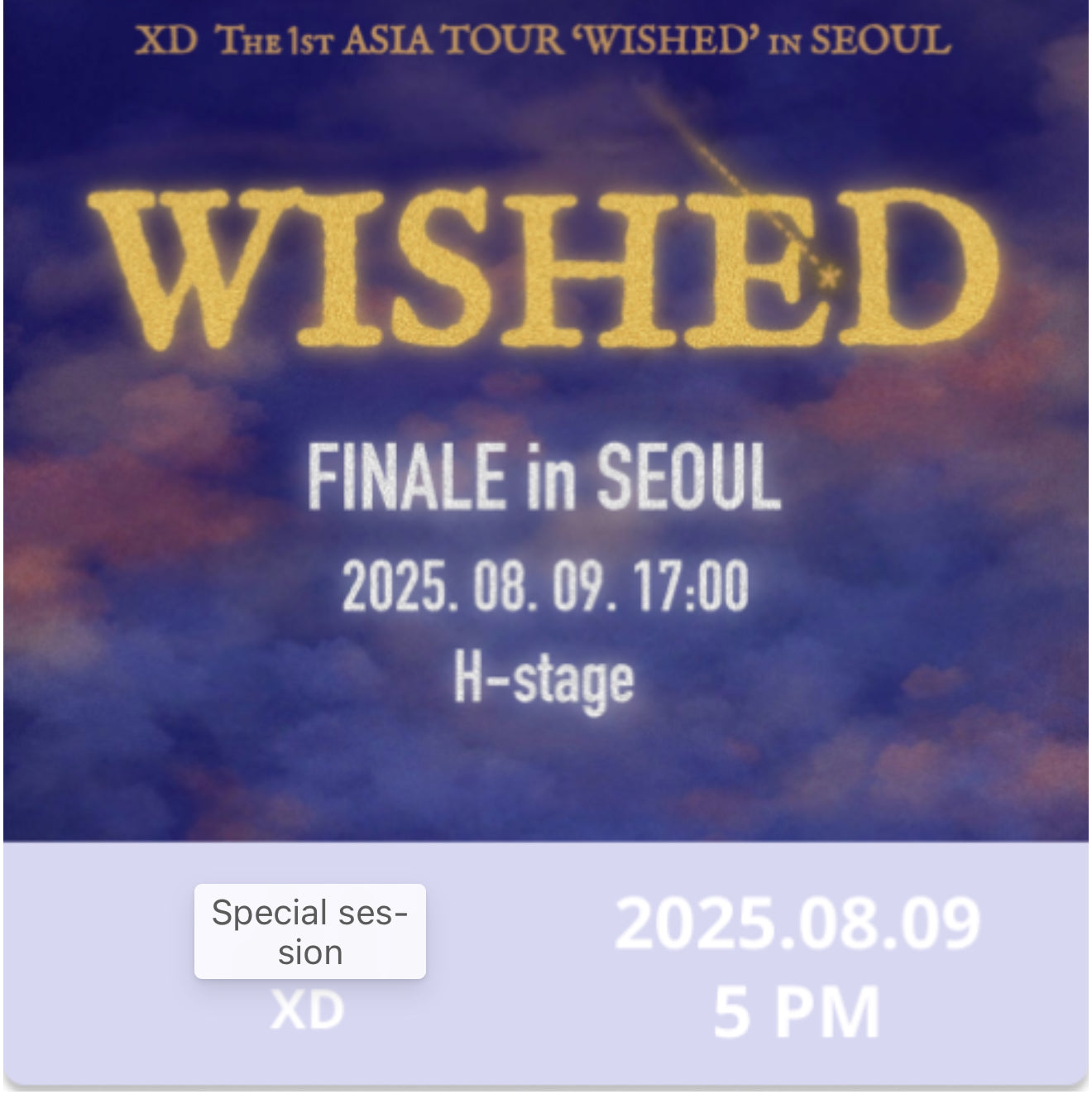 XD - WISHED: Finale in Seoul Official Items