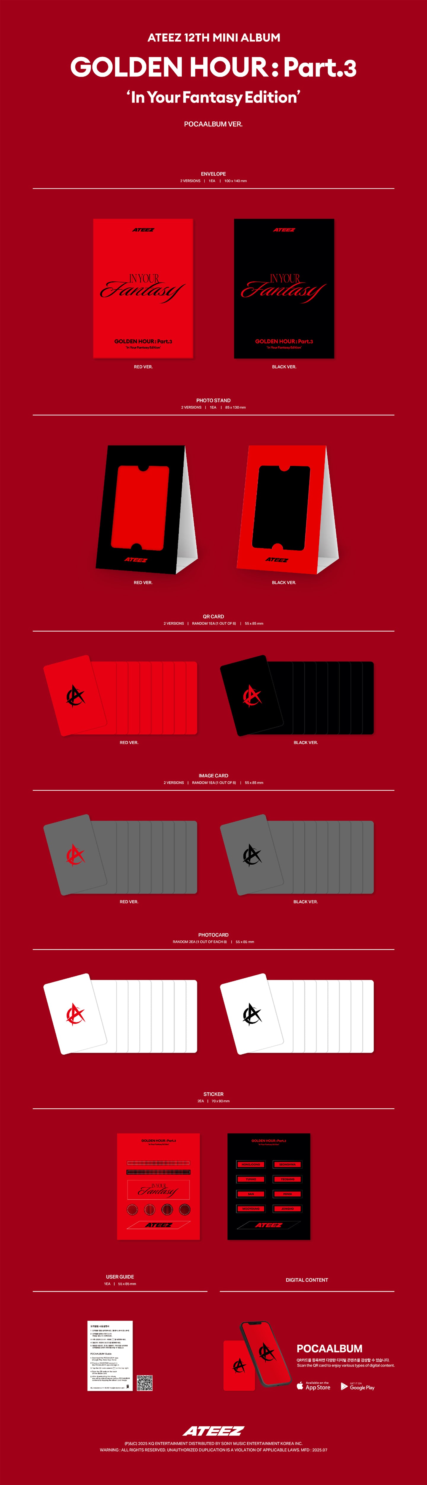 *MAKESTAR 1.0 POB EVENT* ATEEZ 12TH MINI ALBUM [GOLDEN HOUR : Part.3 'In Your Fantasy Edition'](POCAALBUM)