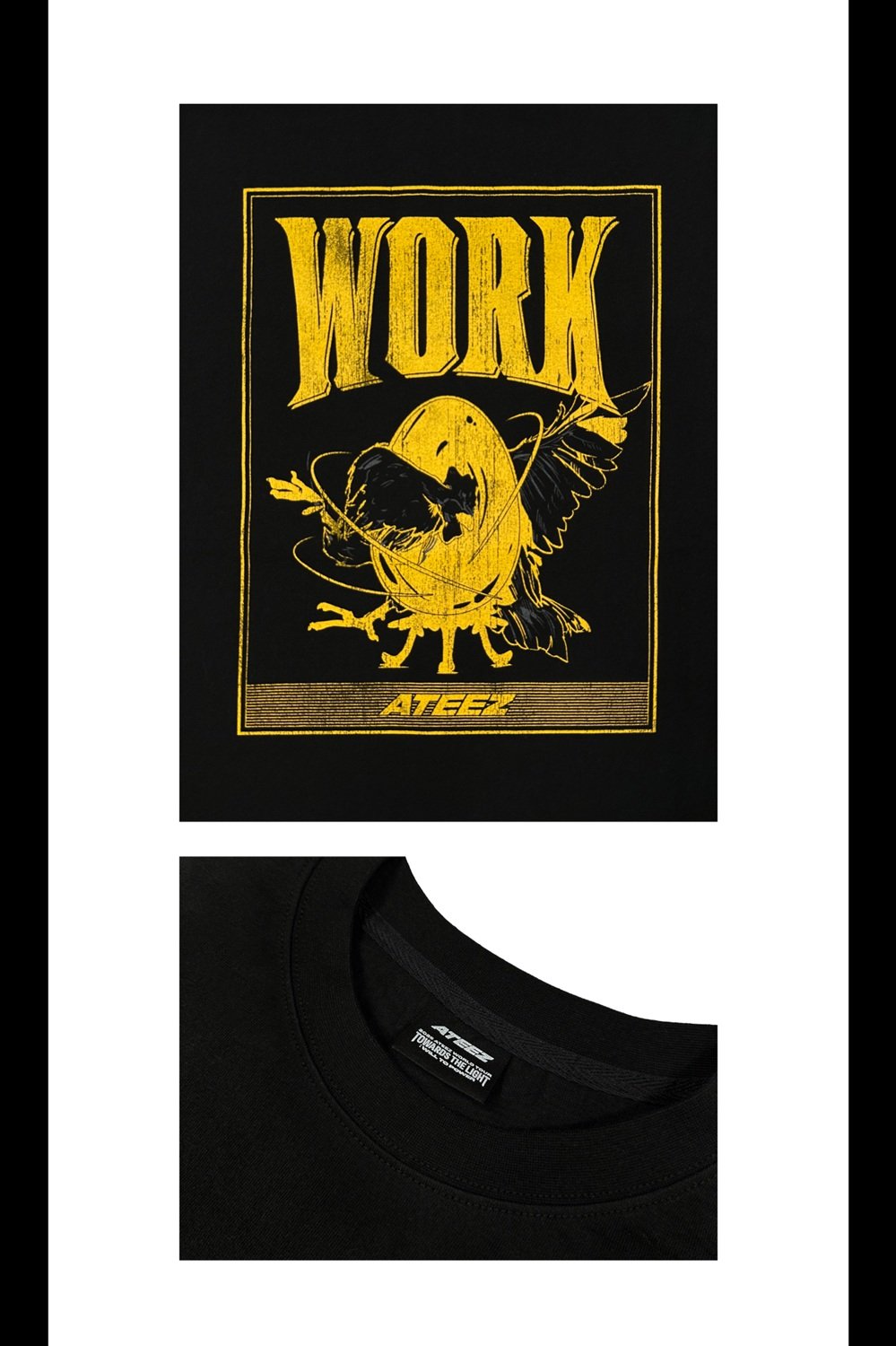 *PREORDER* ATEEZ - TOWARDS THE LIGHT : WILL TO POWER WORLD TOUR POP-UP STORE IN EUROPE OFFICIAL MD - SHORT SLEEVE T-SHIRT WORK VER-SQ6234345