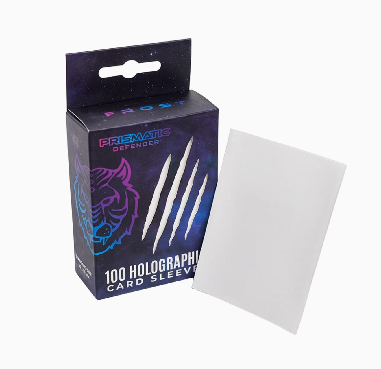 Prismatic Defender White Oracle Frost Holographic Card Sleeves (100)