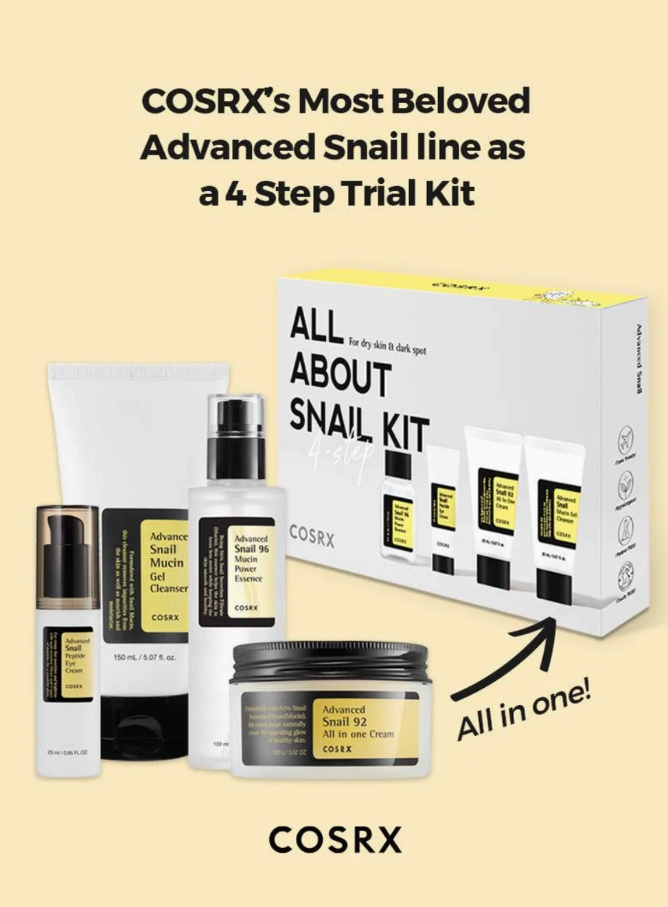 [Cosrx] All Bout Snail Kit 4 Pcs