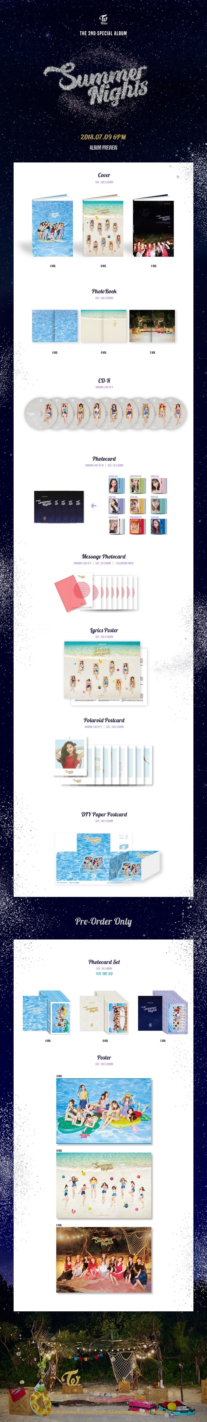 [TWICE] 2nd Special Album [Summer Nights] (Random Version)