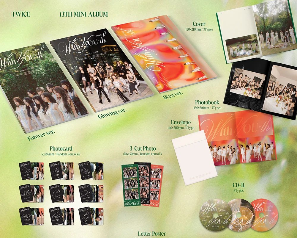 [TWICE] 13th Mini Album - With YOU-th (Forever Ver / Glowing Ver / Blast Ver)-SQ4087418