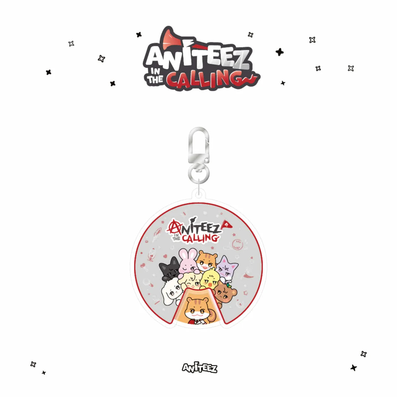 [ATEEZ x ANITEEZ in the CALLING] POP UP OFFICIAL MD - ACRYLIC ROULETTE KEYRING