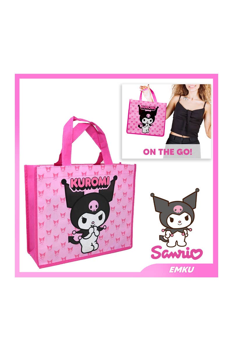 UPD EMKU - Kuromi Medium Eco Friendly Pink Tote Bag