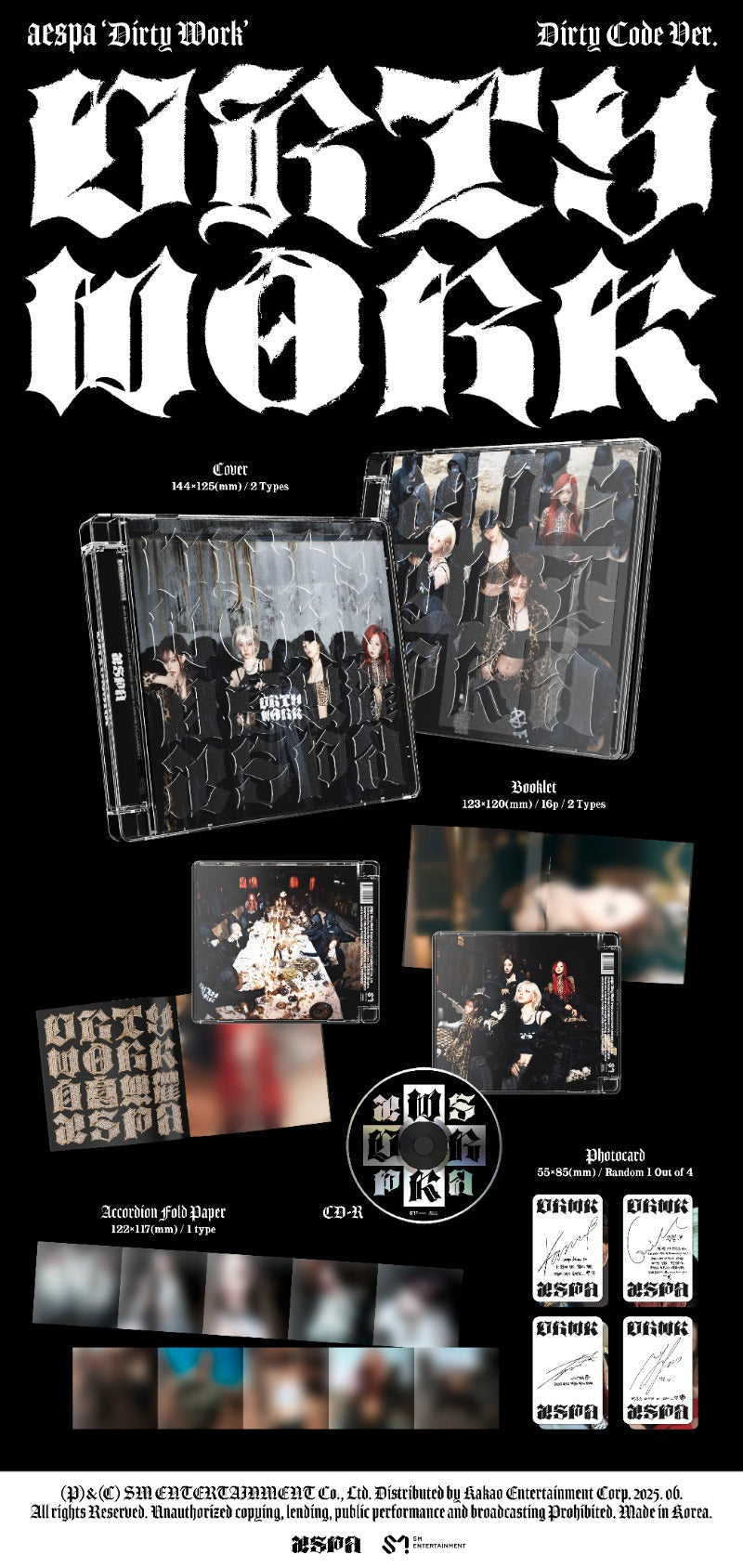 aespa - Single Album [Dirty Work] (Dirty Worker / Dirty Case / Dirty Code Ver.)