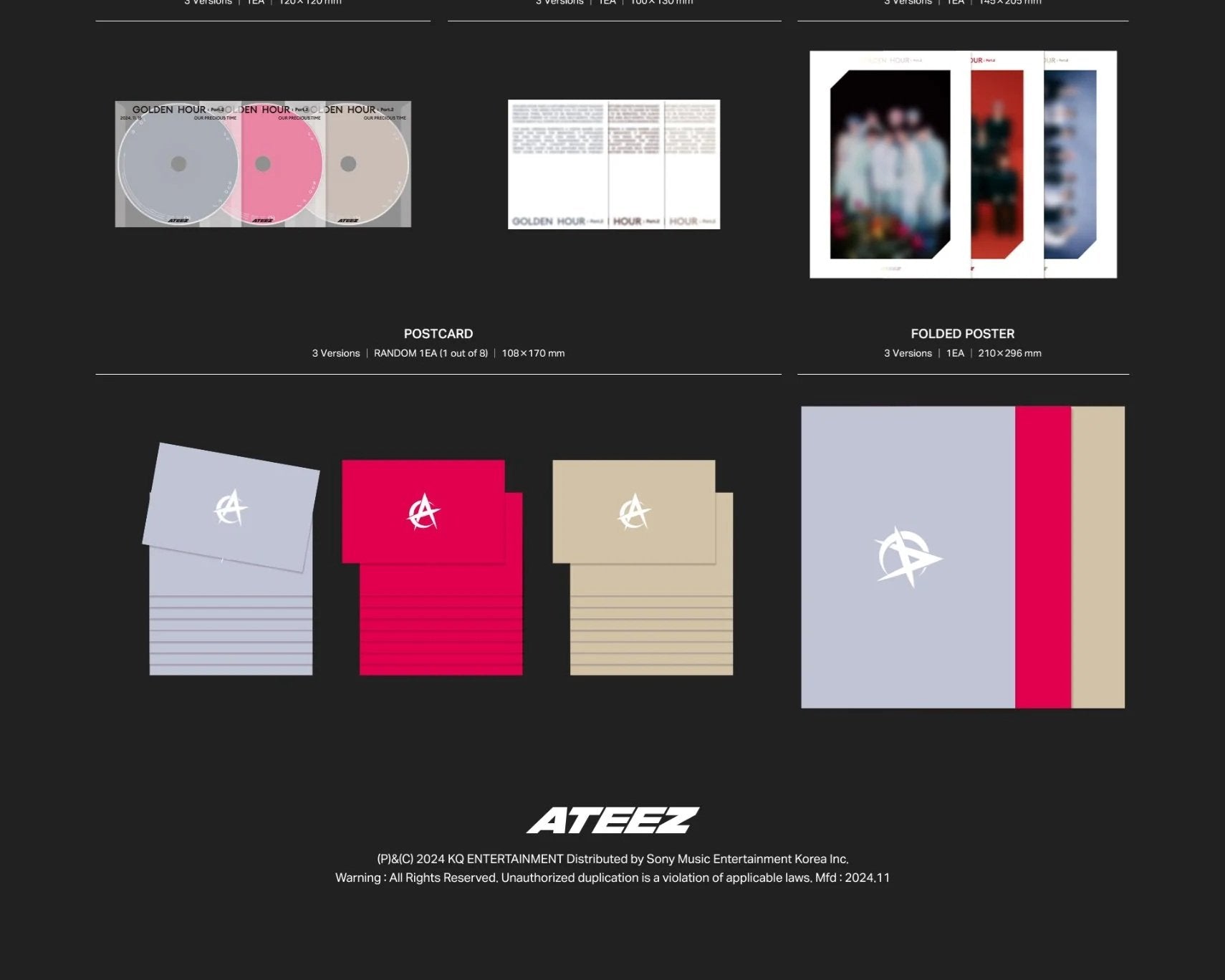 *Hello82 POBs* ATEEZ - GOLDEN HOUR : PART.2 11TH MINI ALBUM PHOTOBOOK-SQ5737353
