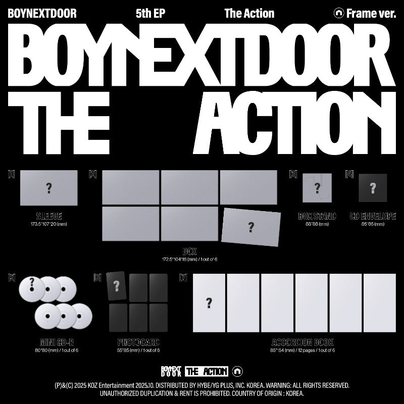 *APPLE MUSIC POB* BOYNEXTDOOR - 5th Mini Album [The Action] (All Ver)