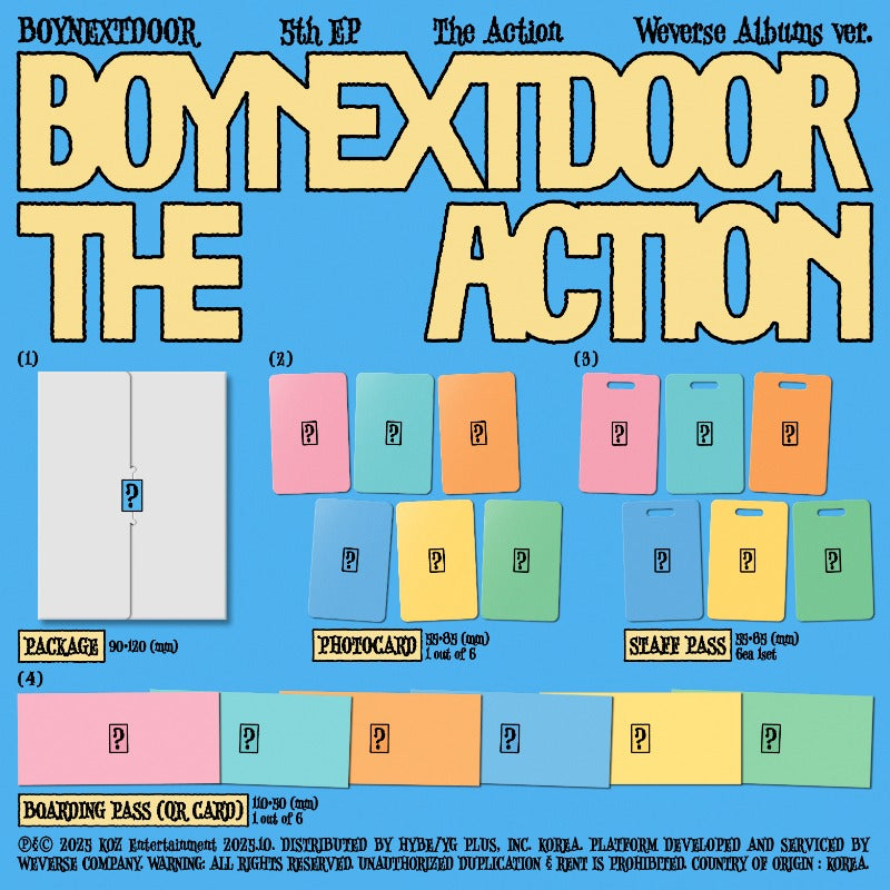 *APPLE MUSIC POB* BOYNEXTDOOR - 5th Mini Album [The Action] (All Ver)