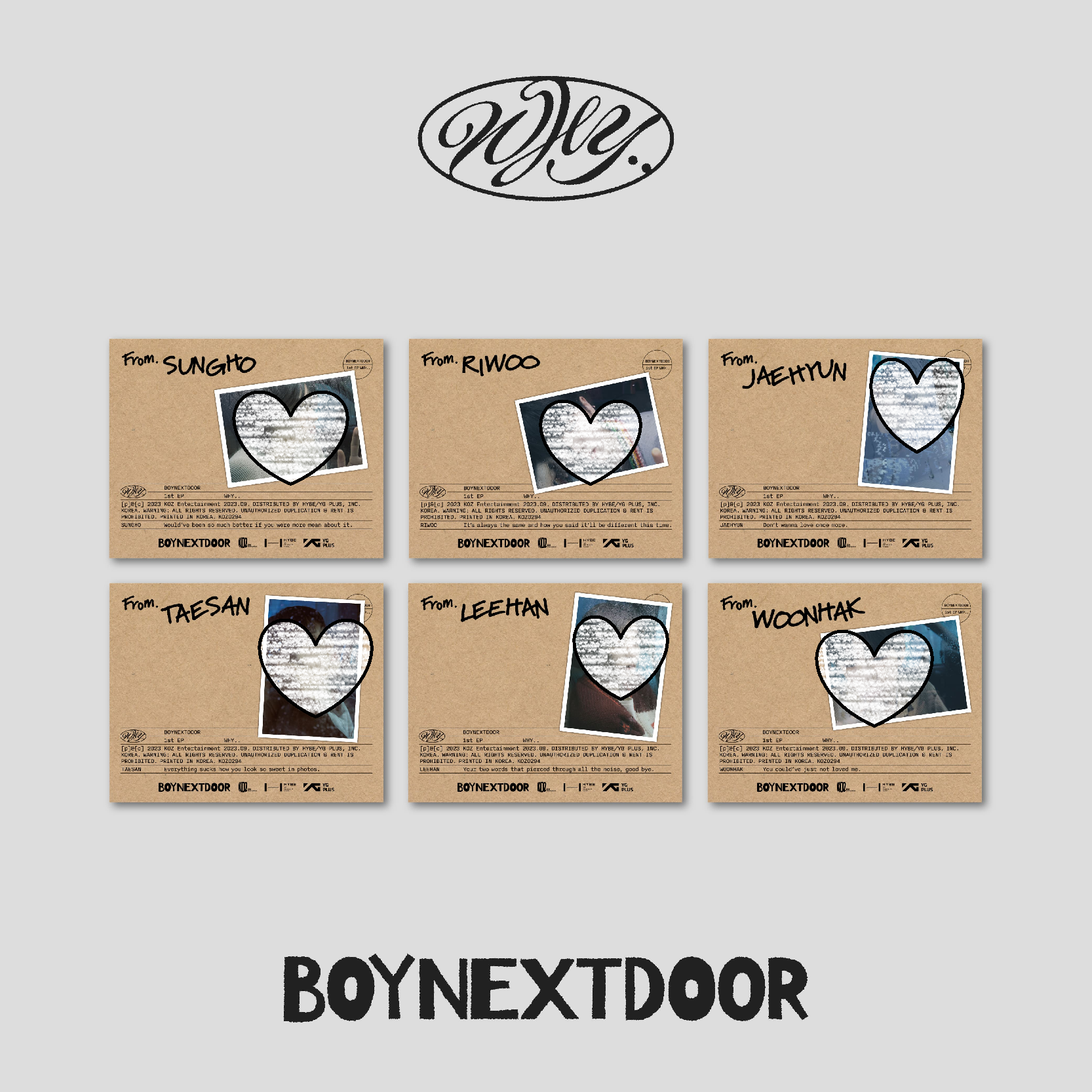 BOYNEXTDOOR - 1st EP [WHY..] (LETTER ver.) (Random Ver.)