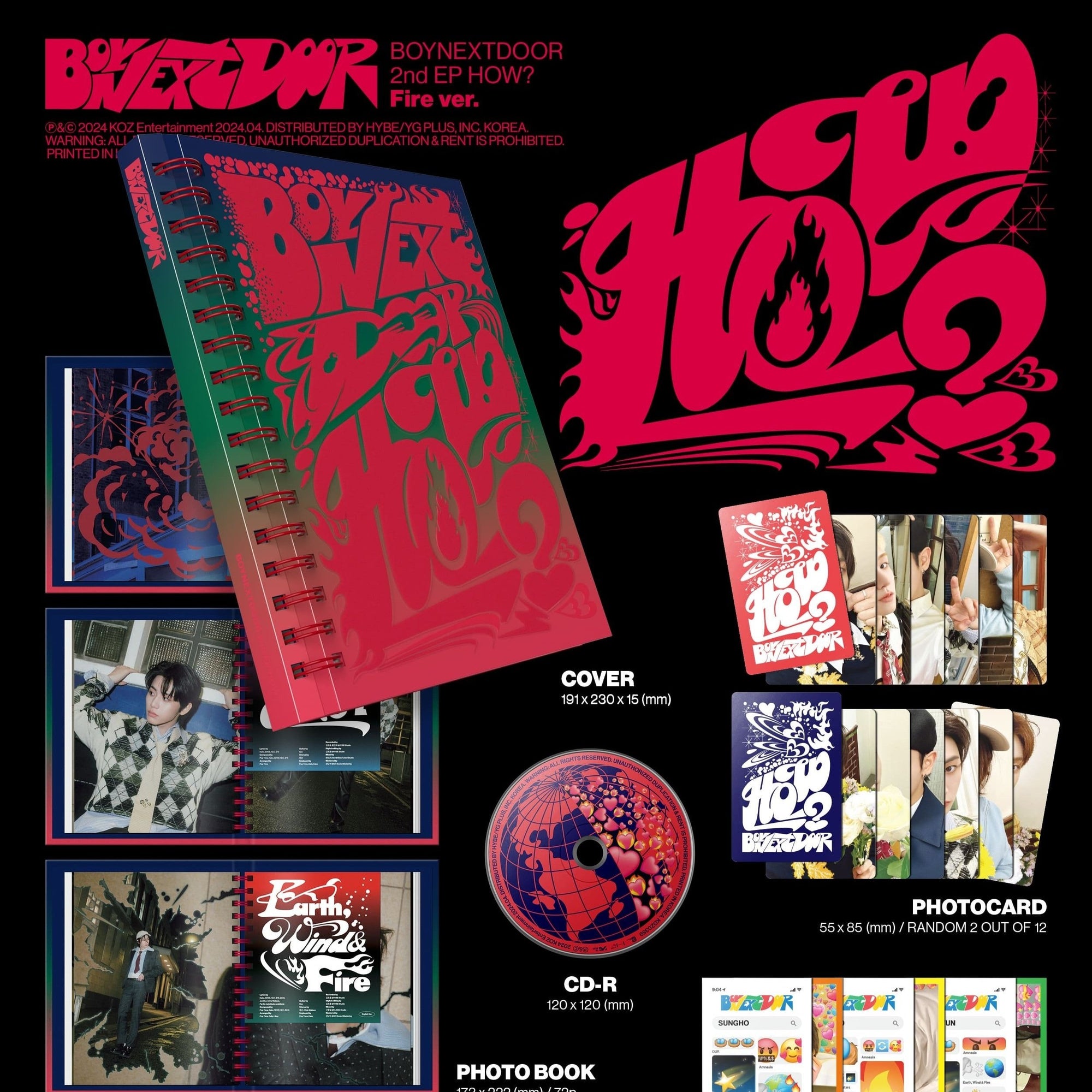 BOYNEXTDOOR - 2nd EP [HOW?] (Earth Ver. / Wind Ver. / Fire Ver.)-SQ9863133