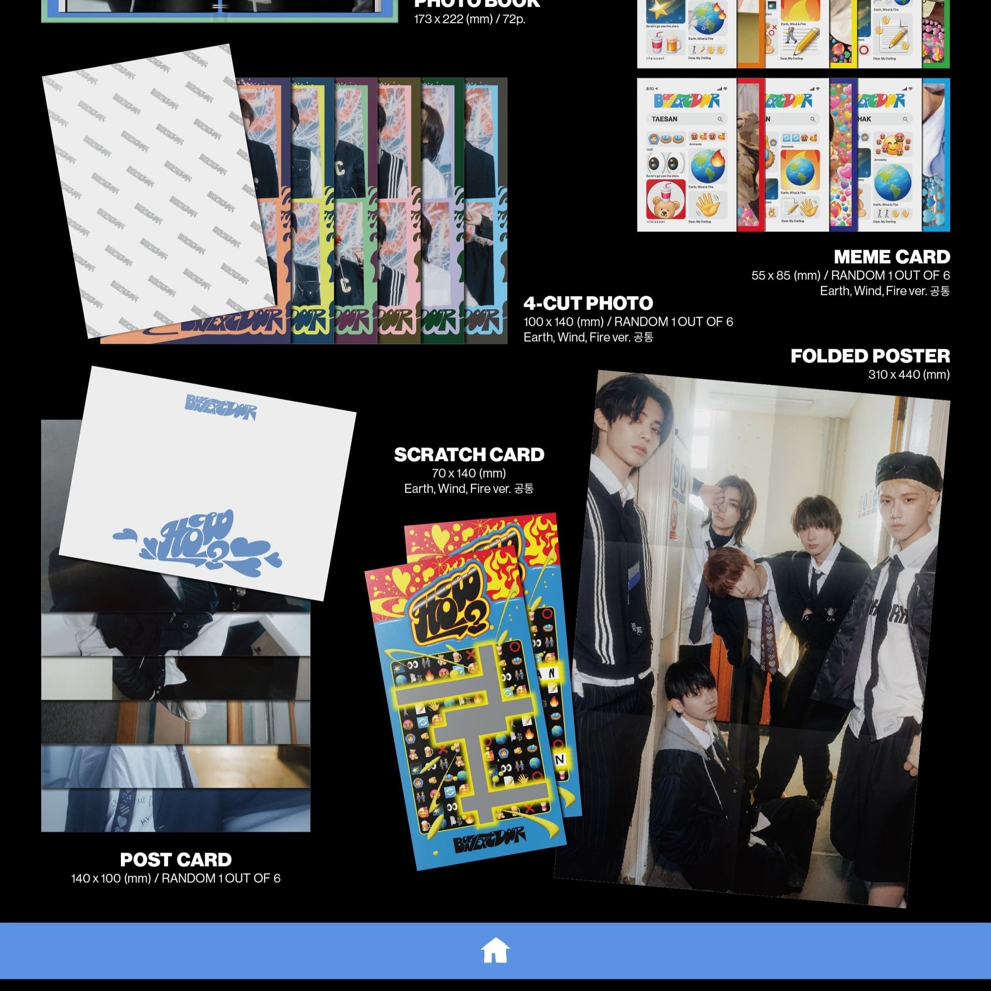 BOYNEXTDOOR - 2nd EP [HOW?] (Earth Ver. / Wind Ver. / Fire Ver.)-SQ9863133