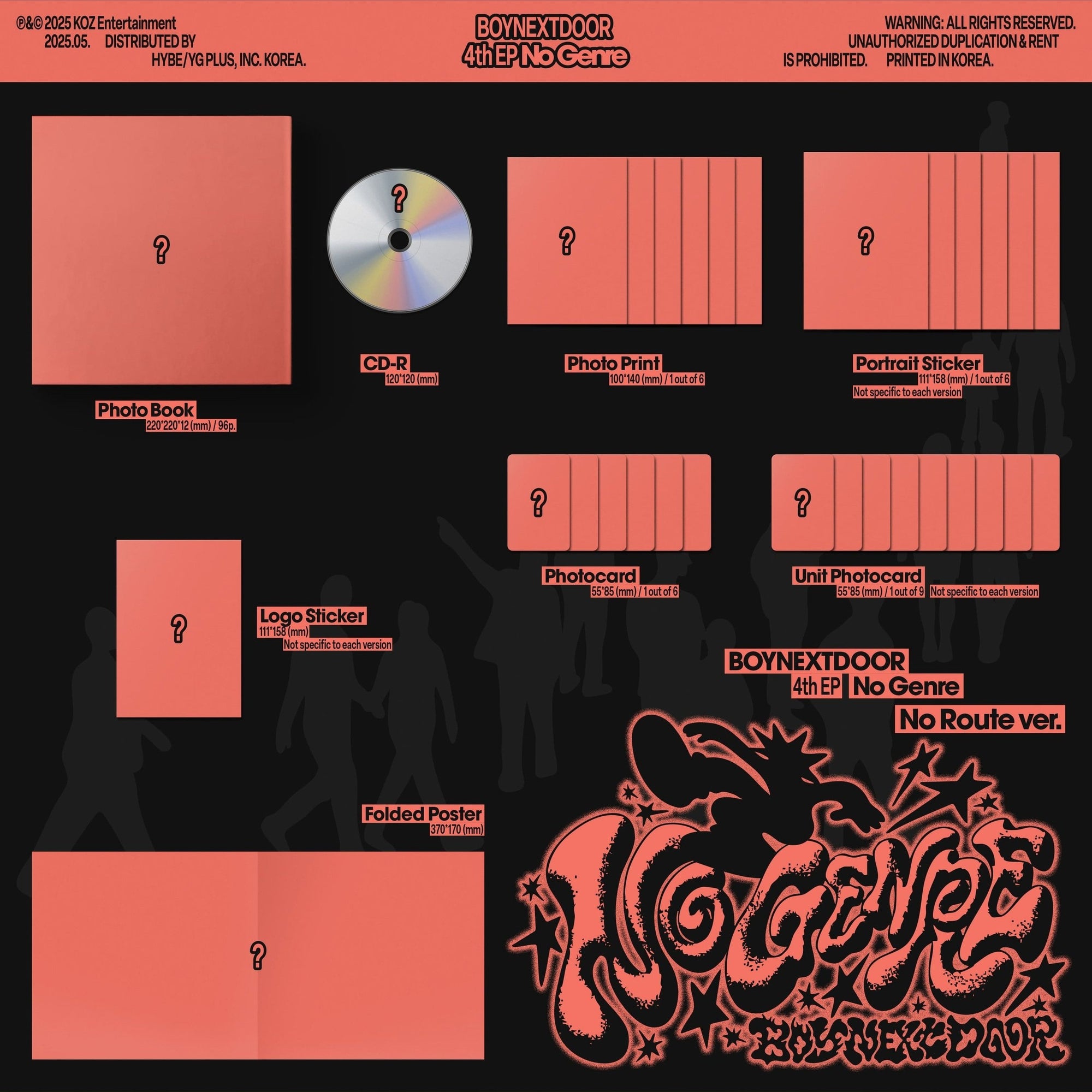 *WEVERSE GIFT* BOYNEXTDOOR - 4th EP [No Genre] (No Matter Ver. / No Route Ver. / No Limit Ver.)-SQ2344077