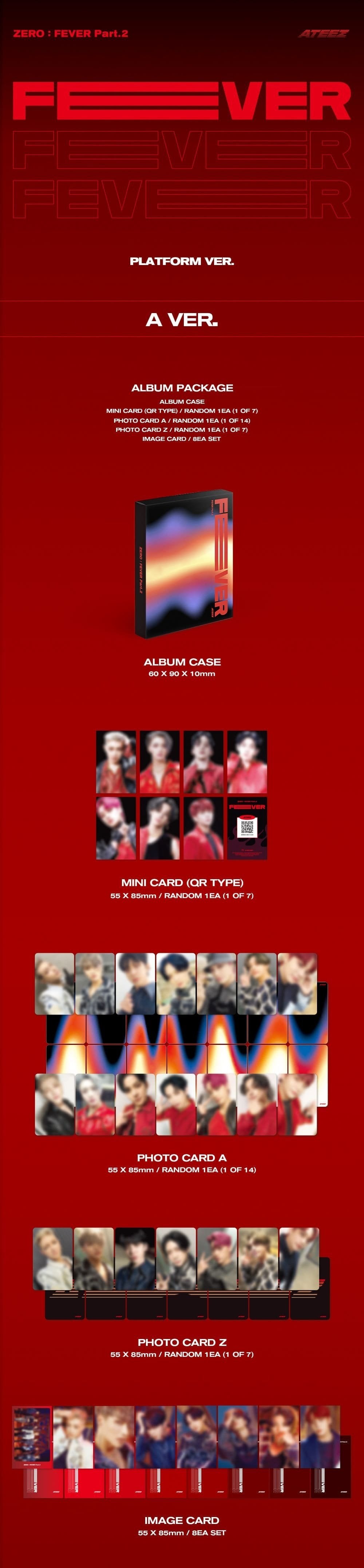 ATEEZ - 6th Mini Album [ZERO : FEVER Part.2] (A Ver. / Z Ver. / Diary Ver.) (PLATFORM Ver.)-SQ3160234