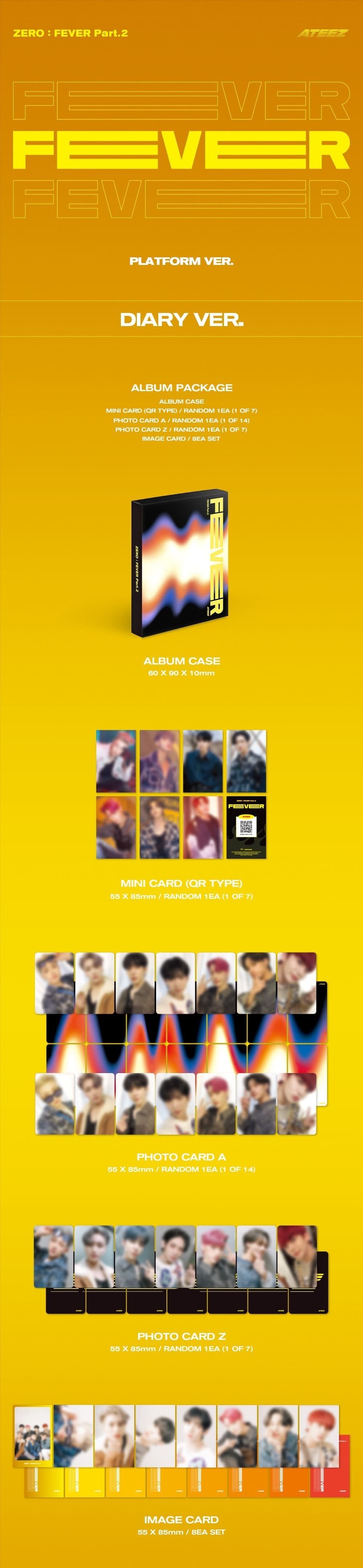 ATEEZ - 6th Mini Album [ZERO : FEVER Part.2] (A Ver. / Z Ver. / Diary Ver.) (PLATFORM Ver.)-SQ3160234