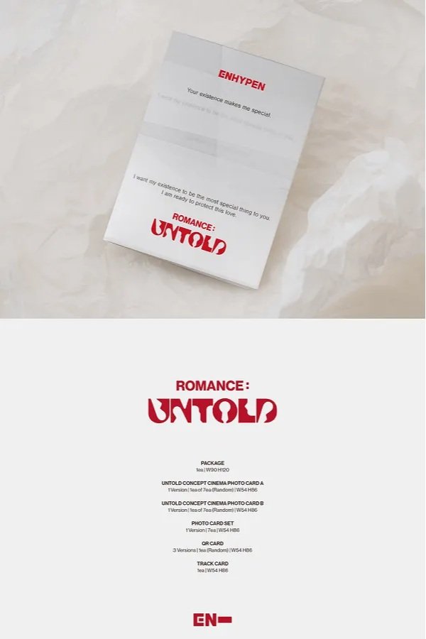 [ENHYPEN] 2nd Album [ROMANCE : UNTOLD] (Weverse Albums Ver.)