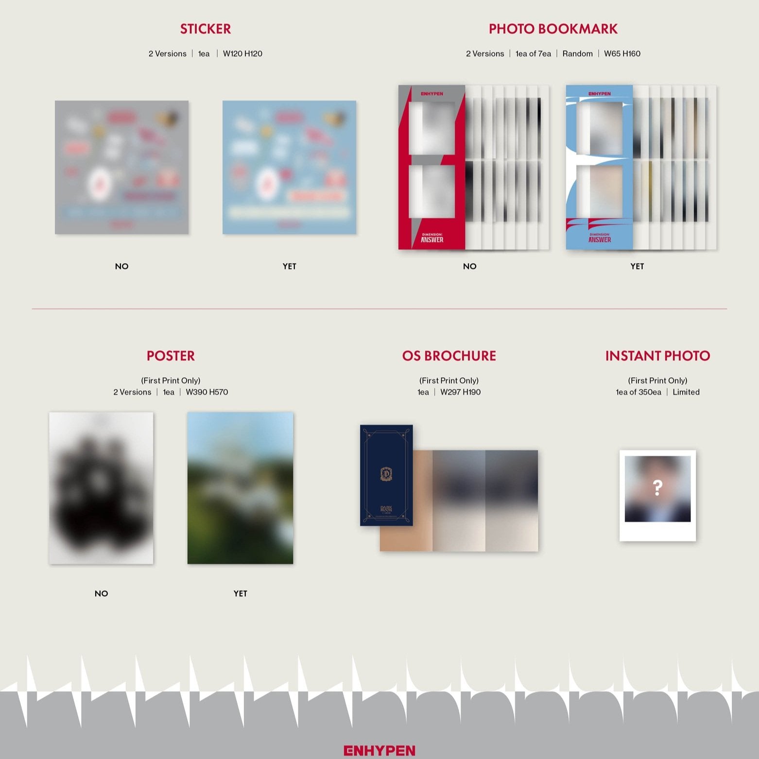 ENHYPEN - 1st Album Repackage [DIMENSION : ANSWER] (NO / YET Ver.)-SQ5881015
