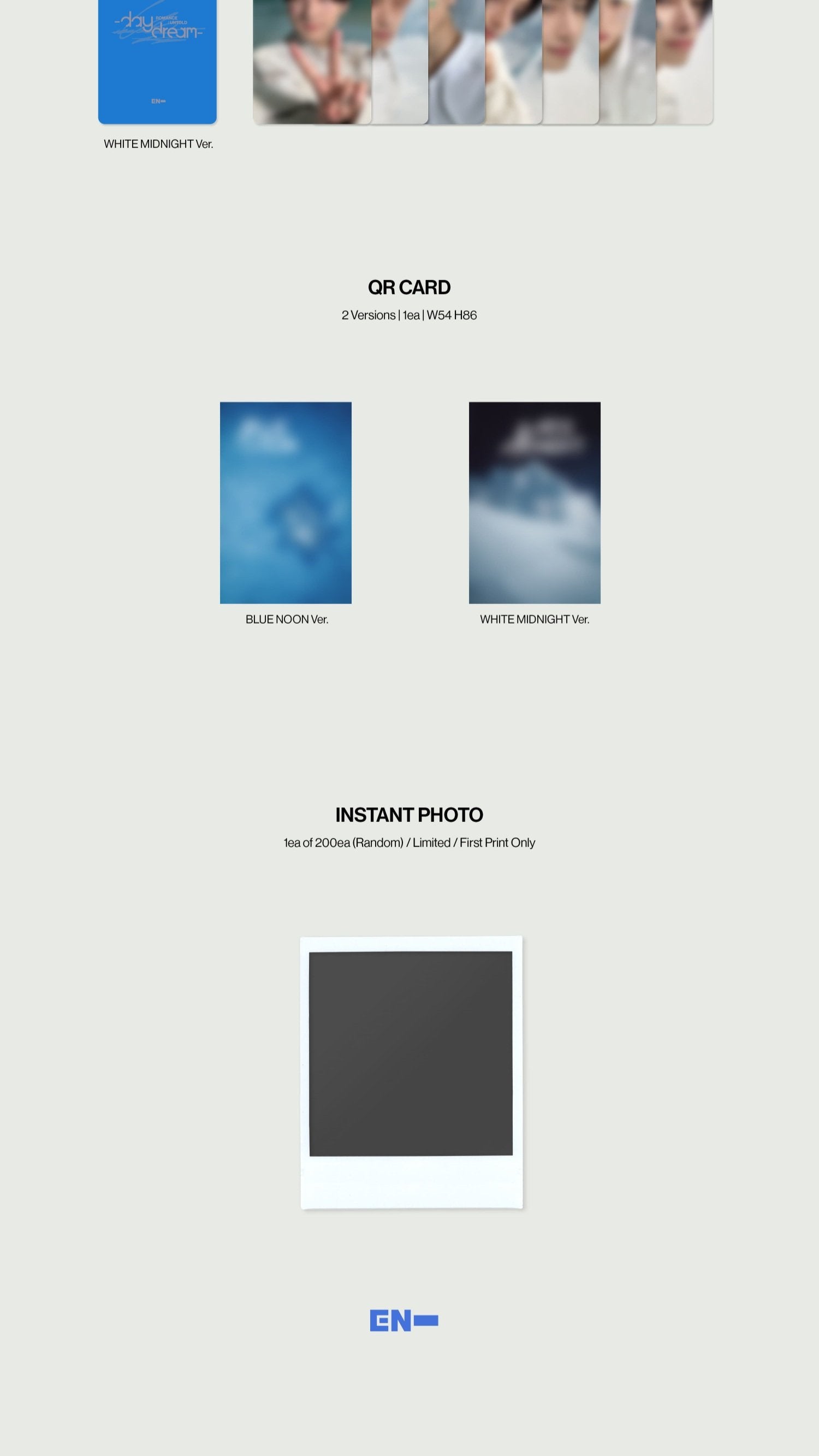 ENHYPEN - 2nd Album [ROMANCE : UNTOLD -daydream-] (BLUE NOON Ver. / WHITE MIDNIGHT Ver.)-SQ3997205