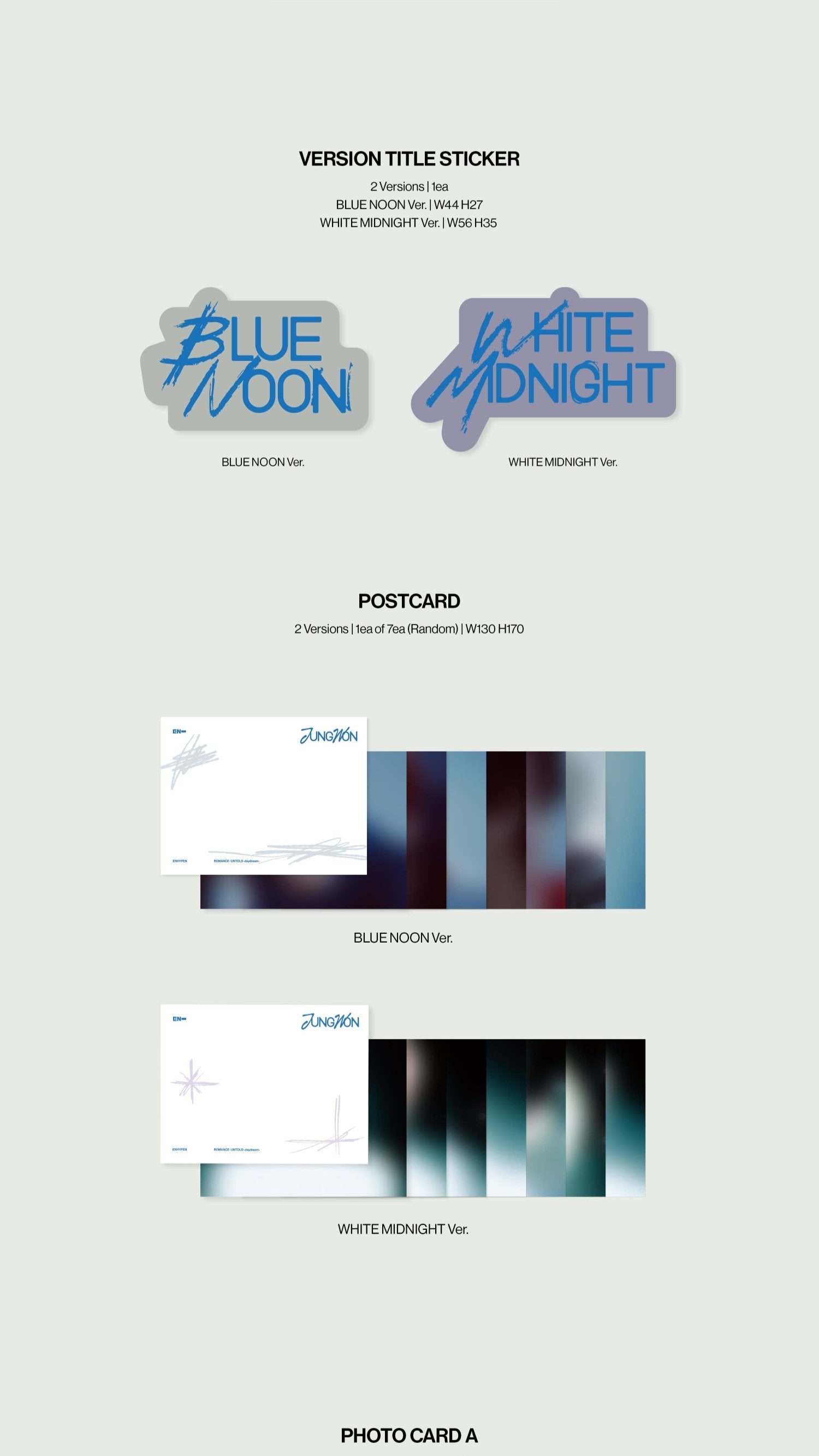 ENHYPEN - 2nd Album [ROMANCE : UNTOLD -daydream-] (BLUE NOON Ver. / WHITE MIDNIGHT Ver.)-SQ3997205