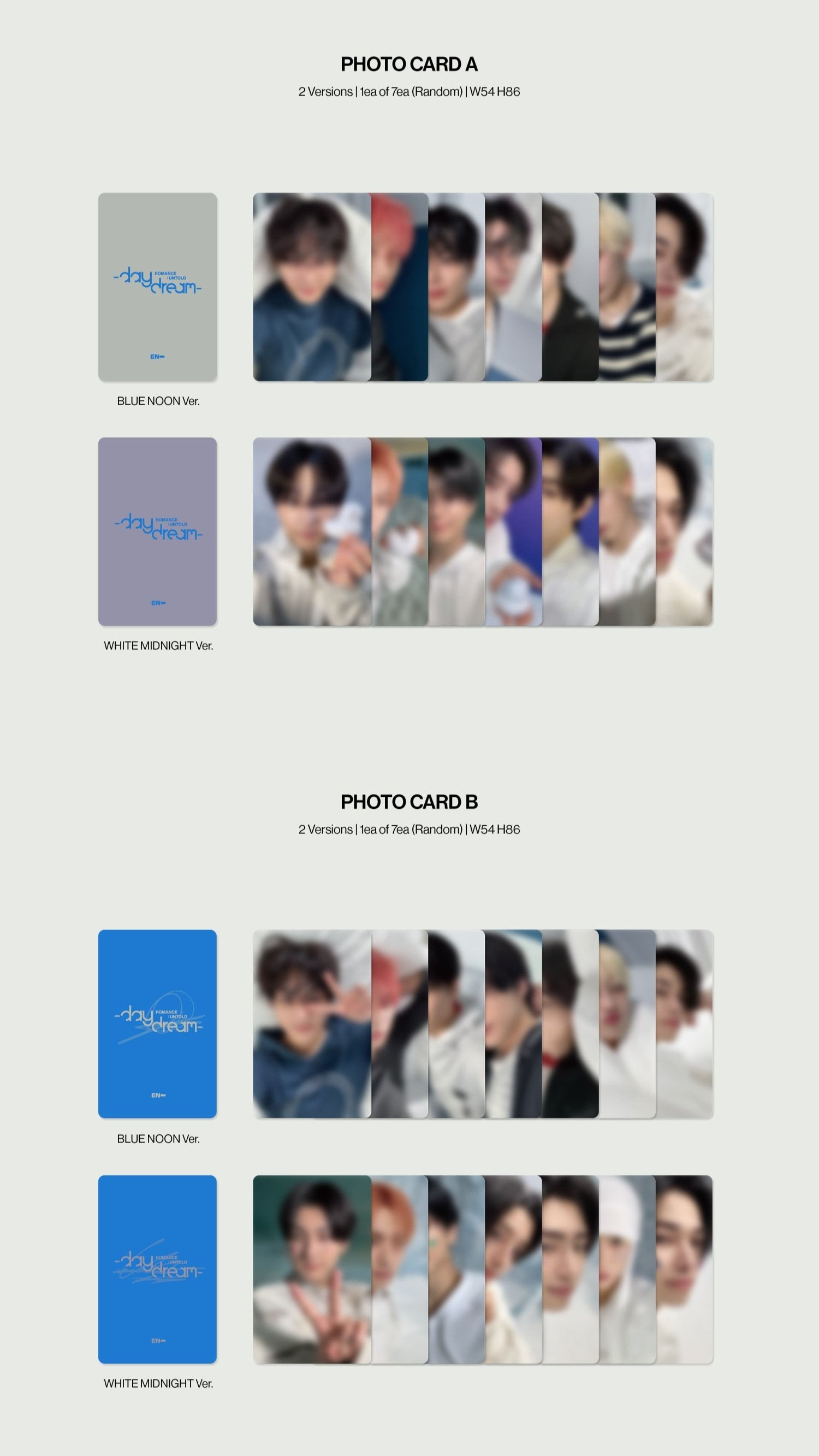 ENHYPEN - 2nd Album [ROMANCE : UNTOLD -daydream-] (BLUE NOON Ver. / WHITE MIDNIGHT Ver.)-SQ3997205