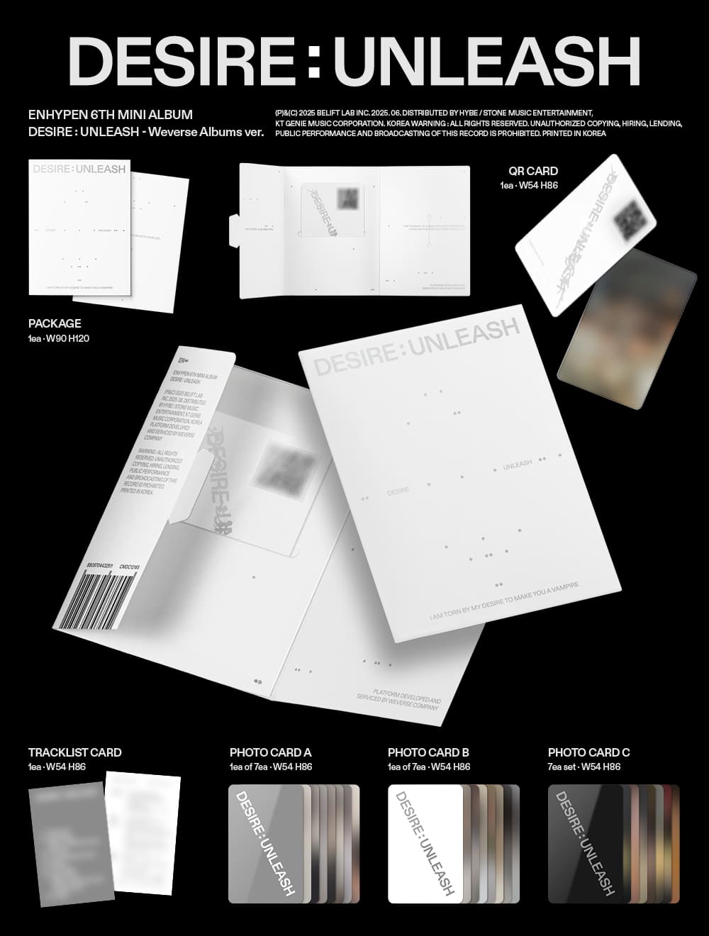 *PREORDER* ENHYPEN 6th Mini Album [DESIRE : UNLEASH] (Weverse Albums Ver.)