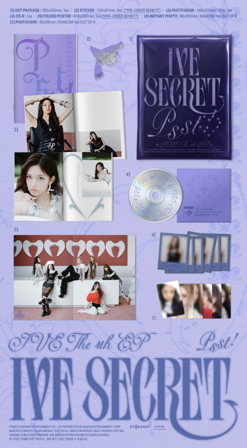 IVE 4th EP Album [IVE SECRET] (All Versions)