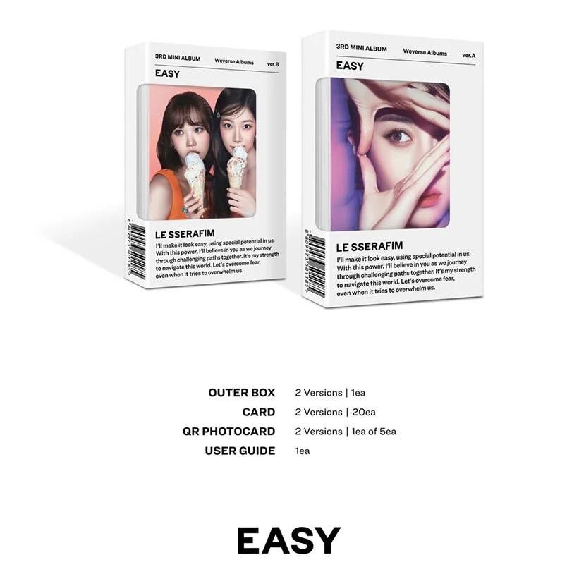 LE SSERAFIM - 3rd Mini Album EASY (COMPACT/Weverse Ver.)-sfo10buxhxbhkd4x