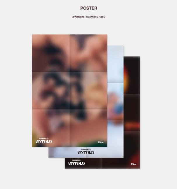 [KOREAN FIRST PRINT] ENHYPEN 2nd Album [ROMANCE : UNTOLD] (INCEPTIO Ver. / ARCANUM Ver. / CONCESSIO Ver.) K-pop full music albums from Korea-SQ1869304