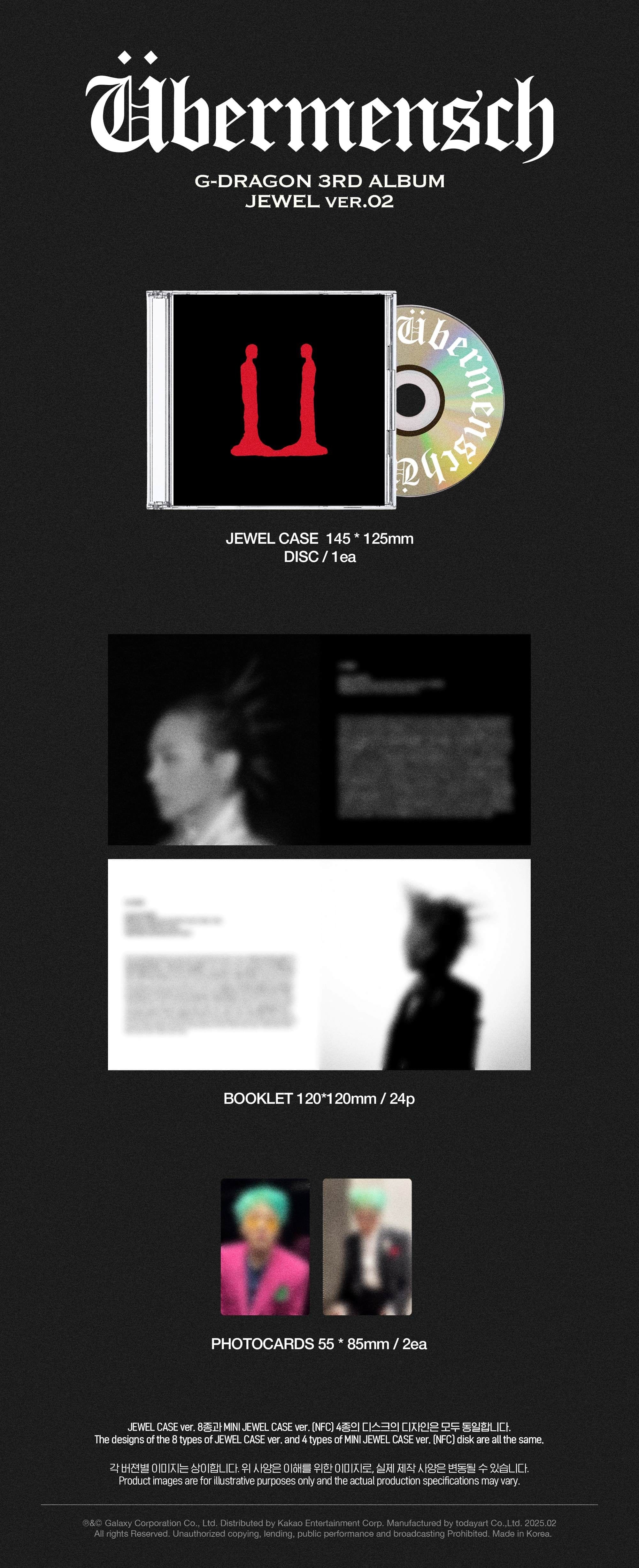 G-DRAGON 3rd Album [Übermensch] (JEWEL Ver.)-SQ8696310